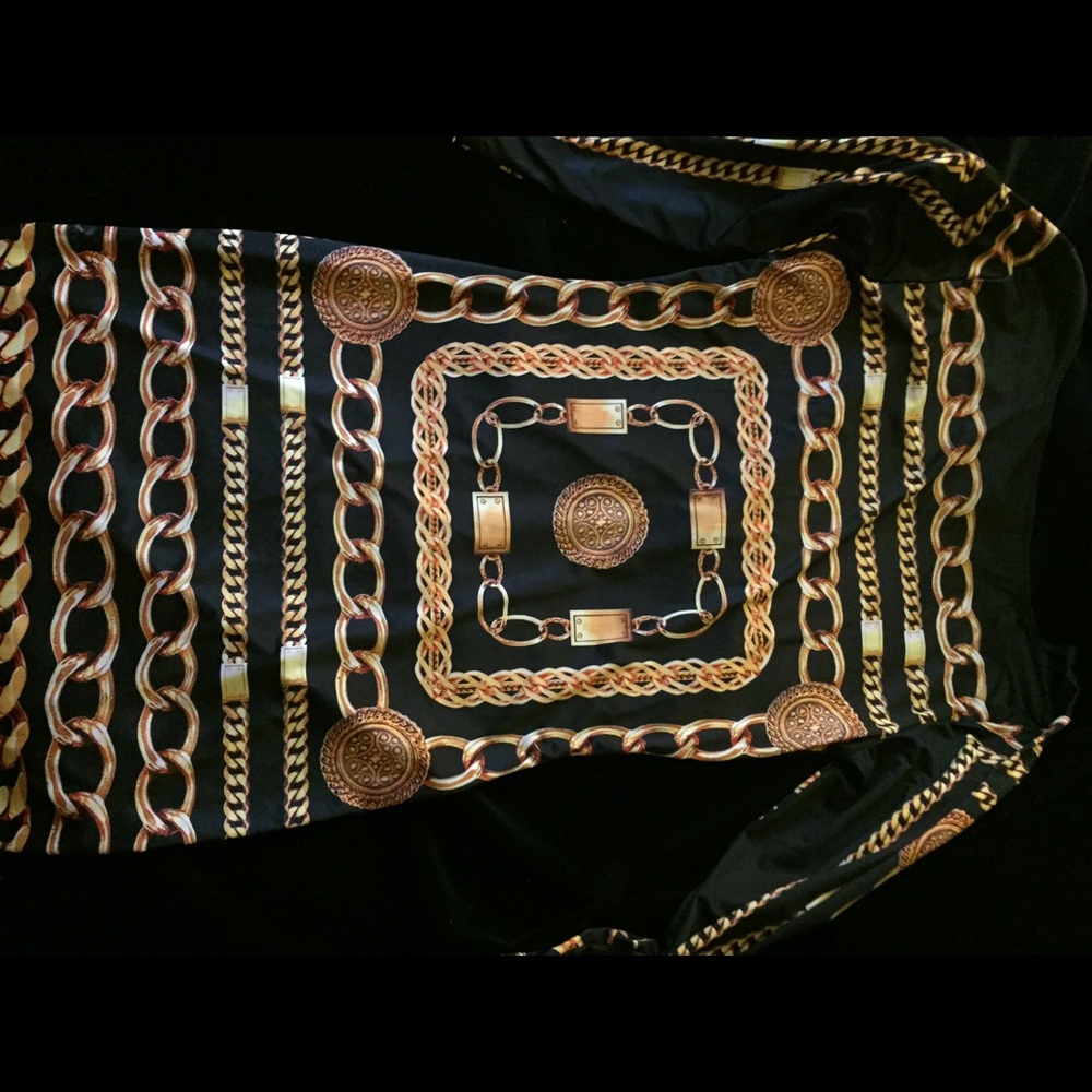 Chic Chain Print BodyCon Dress